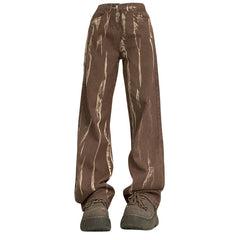Braune Jeans der Fashion Week