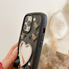 Blumen-Schmetterlingsspiegel iPhone-Hülle