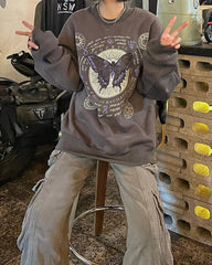 Sweatshirt mit Hexen-Schmetterling