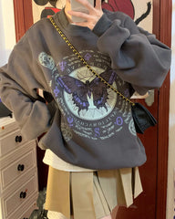 Sweatshirt mit Hexen-Schmetterling
