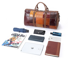 Große Vintage Sotrage Leder Reisetasche