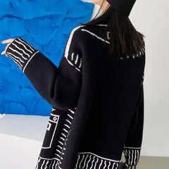 Strickjacke mit 2D-Cartoon-Umriss