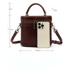 Lässige Damen-Schultertasche aus Leder