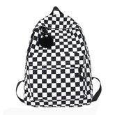 Karierter Canvas-Rucksack