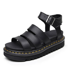 2.0 Asphalt Flache Sandalen