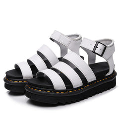 2.0 Asphalt Flache Sandalen