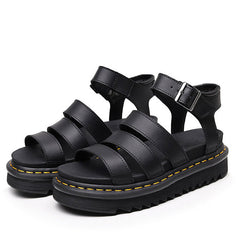 2.0 Asphalt Flache Sandalen