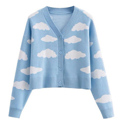 Kurzer Cardigan aus Clouds-Strick