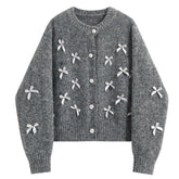 Coquette Ästhetischer grauer Cardigan