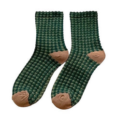 Gemütliche karierte Socken