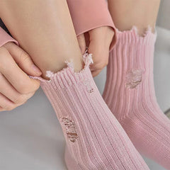 Calcetines destruidos de Downtown Girl