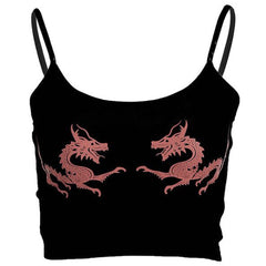 Enges Tanktop mit Drachenmotiv
