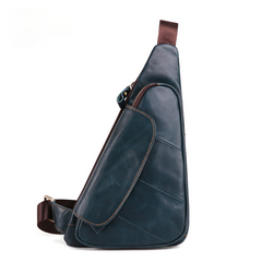 Lässige Brusttasche aus Leder für Herren