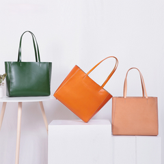 Damen Leder Große Kapazität Tote Handtasche W8753