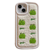 IPhone Hülle mit Frosch-Stickerei