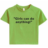 Girls Can Do Anything Crop Tee