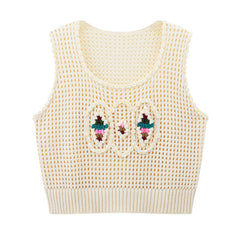 Kurze Strickweste „Grandmacore“