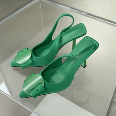 Sandalias de tacón alto con punta puntiaguda