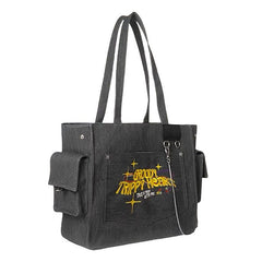 Groovy Trippy Herz Einkaufstasche