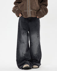 Grunge Ästhetische Katzenjeans