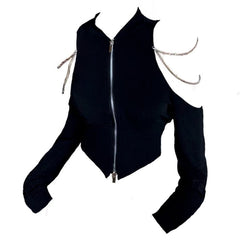 Grunge Langärmliges Kettentop