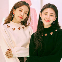 Sweatshirt mit Herzausschnitt