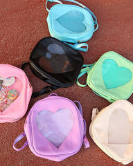 Rucksack mit Herz-Glitzer