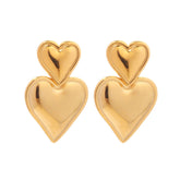 Herz klobige Ohrringe