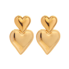Pendientes gruesos de corazón