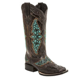 Botas de mujer retro talladas a mano