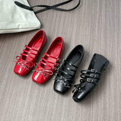 Square-toe Leather Shoes
