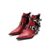 Stilvolle Damenstiefel aus PU-Leder mit spitzer Spitze