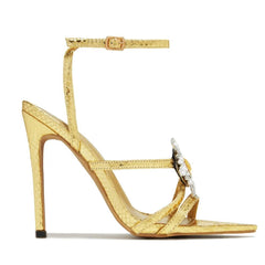 Solid Color Pointed High Heels