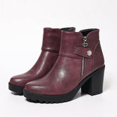 Square Heel Platform Boots