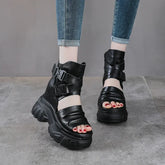Genuine Leather Platform Sandals