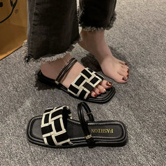 Sandalias casuales de plataforma con tiras cruzadas
