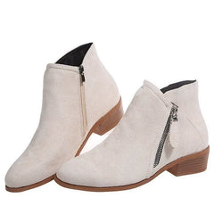 Botas cortas de tacón bajo