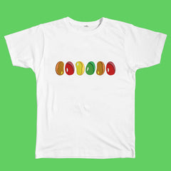 T-Shirt mit aufgesticktem Jelly Beans