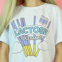 Camiseta sobre la intolerancia a la lactosa