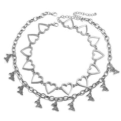 Ästhetische mehrlagige Kettenhalskette