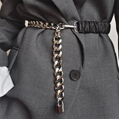Lock Pendant Chain Belt