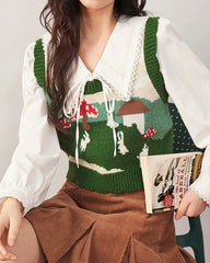 Strickweste mit Pilz-Ästhetik