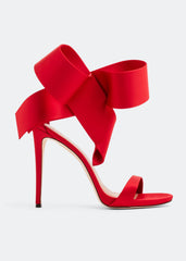 Sandalen mit Stilettoabsatz und Riemchen - Rot