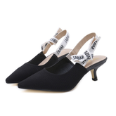 Leather Thin Heel Pumps With Bows