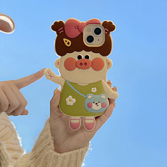 Cute Pig Girl Case For IPhone