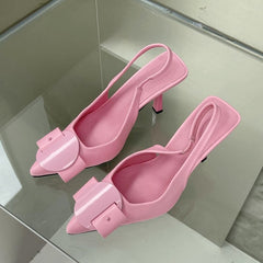 Sandalias de tacón alto con punta puntiaguda