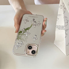 Pink Cross Mirror Case For IPhone