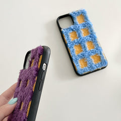 Plaid Fuzzy Case For IPhone