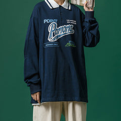 Sweatshirt mit Vintage-Kragen