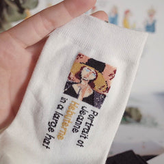 Porträt von Jeanne Hebuterne Socken